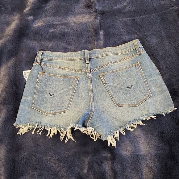 HUDSON Womens Gemma Denim Frayed Hem Cutoff Shorts Blue 28, new with tags! - Picture 3 of 15